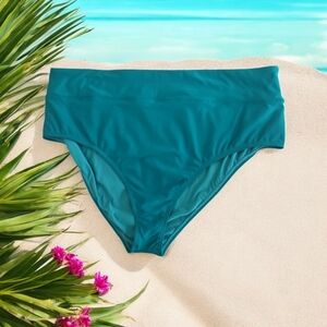N Bikini Bottom Plus Size 24W  NWT 44$ Stretchy BLUE GREEN
